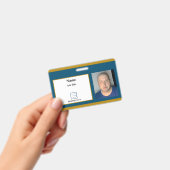 青い社員証バッジ バッジ (手持ち)