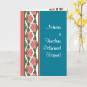 青い祖父母の日に睡蓮を祝う カード (黄色い花)