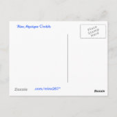 青い神秘性の蘭の郵便はがき ポストカード (裏面)