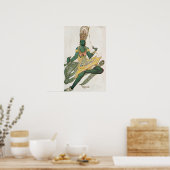 「青い神」としてのニジンスキーの衣装デザイン ポスター (キッチン)