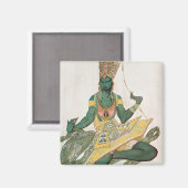 「青い神」としてのニジンスキーの衣装デザイン マグネット (正面/裏面)