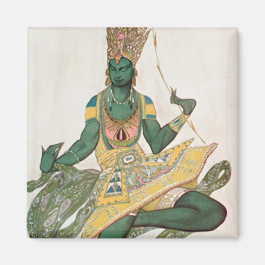 「青い神」としてのニジンスキーの衣装デザイン マグネット (正面)