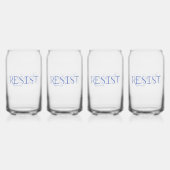 青い票を投じる ガラス缶 (裏面)