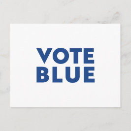 "青い票を投じろ" 青 白 ポストカード