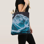 青い禅のバラ トートバッグ (クローズアップ)