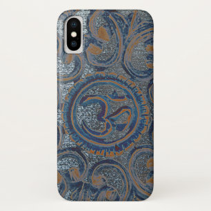 青い禅ヨガ瞑想オーマントラアジュニャチャクラ iPhone X ケース