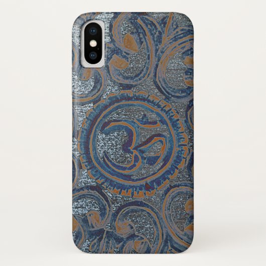 青い禅ヨガ瞑想オーマントラアジュニャチャクラ Case-Mate iPhoneケース (裏面)