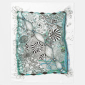 青い禅毛布 フリースブランケット (正面)