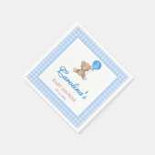 青い私たちエレガントは赤ちゃんシャワーのナプキンを待つことができる スタンダードカクテルナプキン (角)