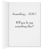 青い私の何かですか。 結婚式の招待状 (内側 (右))