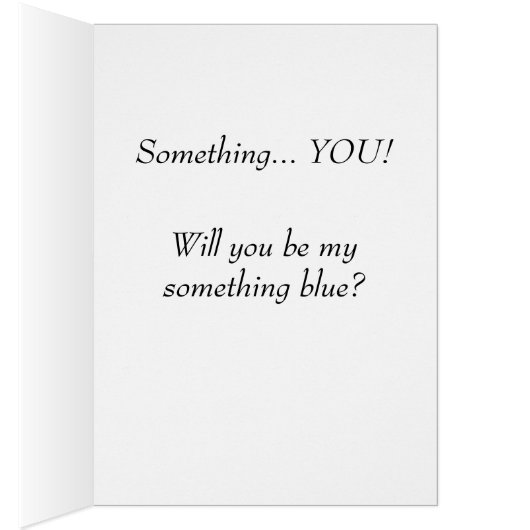 青い私の何かですか。 結婚式の招待状 (内側 (右))