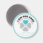 青い私は顔磁石 マグネット (正面/裏面)