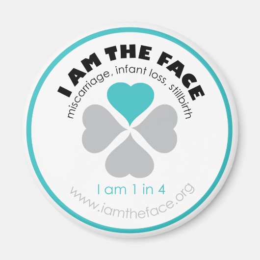 青い私は顔磁石 マグネット (正面)