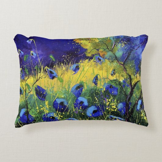 青い秋、アート アクセントクッション (正面)