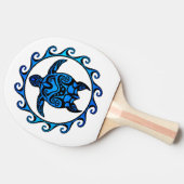 青い種族のカメ日曜日 卓球ラケット (横)