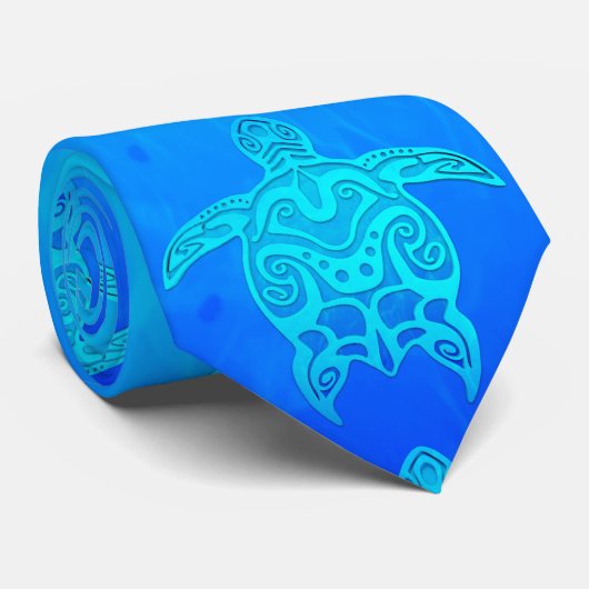 青い種族のカメ ネクタイ (ロール)