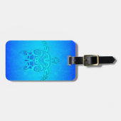 青い種族のカメ ラゲッジタグ (正面横)