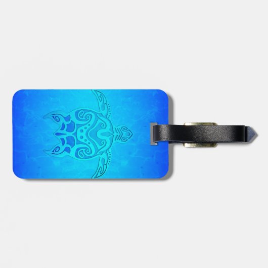 青い種族のカメ ラゲッジタグ (裏面横)