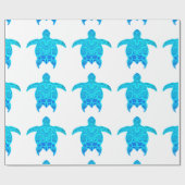 青い種族のカメ ラッピングペーパー (フラット)