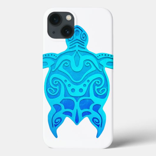 青い種族のカメ Case-Mate iPhoneケース (裏面)