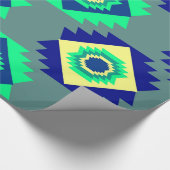 青い種族の形 ラッピングペーパー (角)