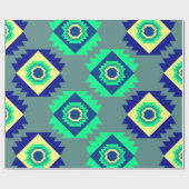 青い種族の形 ラッピングペーパー (フラット)