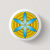 青い種 缶バッジ (正面)