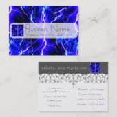 青い稲妻パターン 名刺 (正面/裏面)