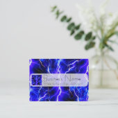 青い稲妻パターン 名刺 (スタンド正面)