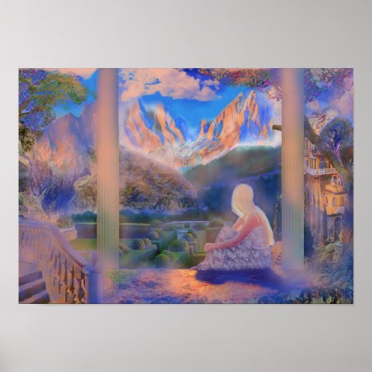 青い穏やかな反射 ポスター (正面)