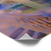 青い穏やかな反射 ポスター (角)