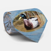 青い穴のマガモ ネクタイ (ロール)