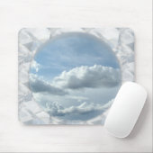 青い空と白い雲のフレーム マウスパッド (マウス)