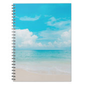 青い空と白いcの美しい熱帯ビーチ ノートブック (正面)