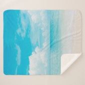 青い空と白いcを持つ美しい熱帯ビーチ シェルパブランケット (正面(横))