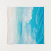 青い空と白いcを持つ美しい熱帯ビーチ タペストリー (正面(横))