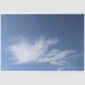 青い空と白ふわふわの雲の写真の切り離し 薄葉紙 (正面)