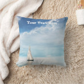 青い空と穏やかなセーリング クッション (ブランケット)
