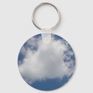 青い空に膨らんだ積雲 キーホルダー