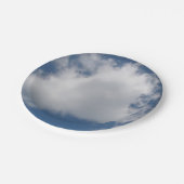 青い空に膨らんだ積雲 ペーパープレート (アングル)