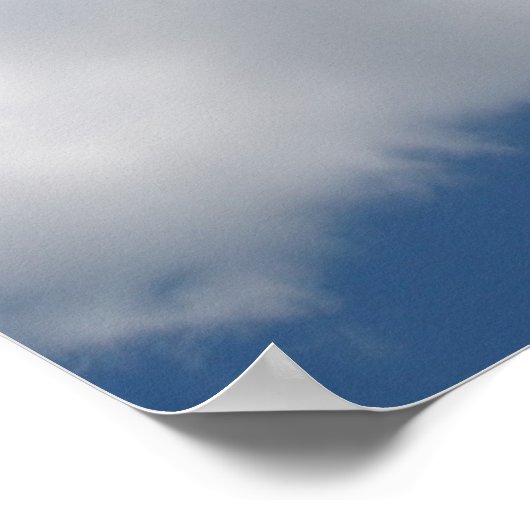 青い空に膨らんだ積雲 ポスター (角)