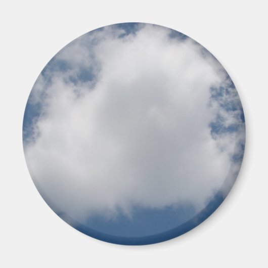 青い空に膨らんだ積雲 マグネット (正面)