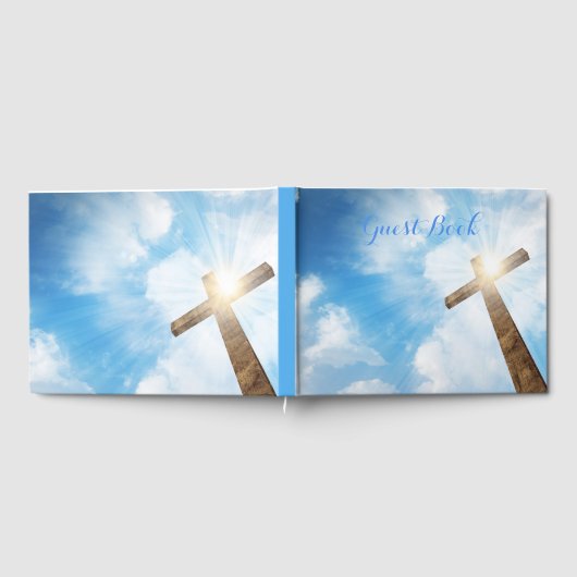 青い空のクロス ゲストブック (全面)