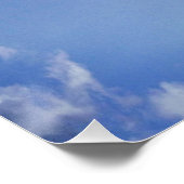 青い空の上の白い雲と太陽の光 ポスター (コーナー)