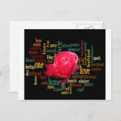 青い空の下で私が幸せなバレンタイン シーズンポストカード (正面/裏面)