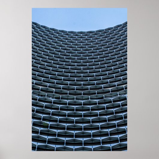 青い空の下のグ澄んレイ建物 ポスター (正面)