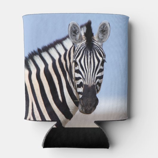 青い空の写真であなたを見ているゼブラ 缶クーラー (裏面)