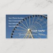 青い空の前の美しい白い観覧車b 名刺 (裏面)