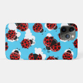 青い空の白い雲、赤い色のモクガネ Case-Mate iPhoneケース (裏面(横))