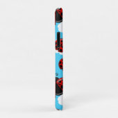 青い空の白い雲、赤い色のモクガネ Case-Mate iPhoneケース (裏面/右)